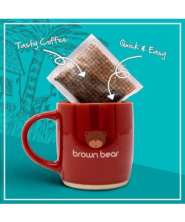 Brown Bear Real Colombia Medium Roast Coffee Bags - 50 Count - Hazelnut Flavor - Strength 3 - Supports Free The Bears - Individual Arabica Coffee Bags - Buy Online on GoSupps.com