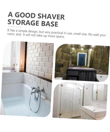 Alipis 4-Piece Shaving Stand Set - Durable Razor & Brush Holders for Bathroom | Safety Razor Accessories | ABS Black Tool Holder 7.50x5.50x3.00cm - Buy Online on GoSupps.com