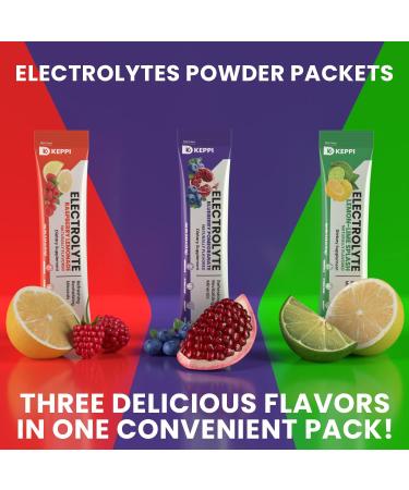 KEPPI Keto Electrolytes Powder - Sugar-Free Advanced Hydration Raspberry Lemonade Supplement - Energy Boost Variety Pack - 30 Packets - Buy Online on GoSupps.com