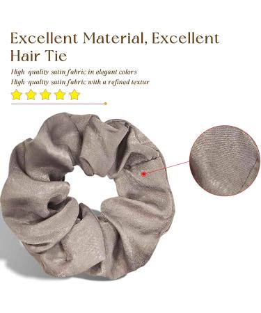 Kavya Hair Scrunchies for Women large Silk Scrunchie Satin Hair Tie Elastics Hair Bobbles Traceless Scrunchy Ponytail Holders Hair Accessories for Women and Girls with Fine Thick Hair - Buy Online on GoSupps.com