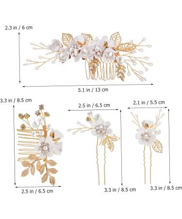 Mikinona 1 Set Comb Set Wedding Hair Pins Bride Headdress Flower Hair Accessories Handmade Hairpin Flower Hair Combs Wedding Veil Combs Wedding Decor Combs for Holding Hair Back Cloth White - Buy Online on GoSupps.com