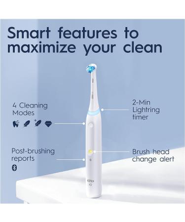 Oral-B iO4 Electric Toothbrush: 4 Modes, Teeth Whitening, 1 Head, UK 2 Pin Plug - Christmas Gift for Him/Her - Buy Online on GoSupps.com