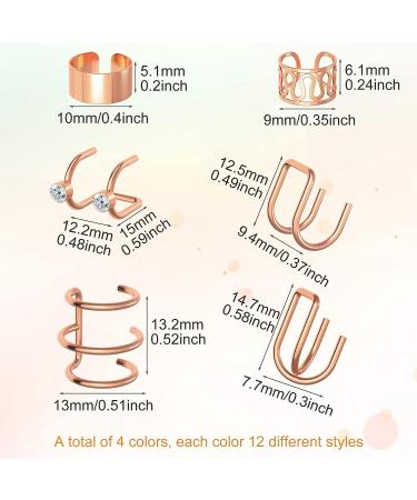 OIIKI 48Pcs Hair Braids Cuffs - Metal Hair Rings for Dreadlock Punk Hair - Non-Piercing Ear Clips - Hair Styling Accessories - Buy Online on GoSupps.com