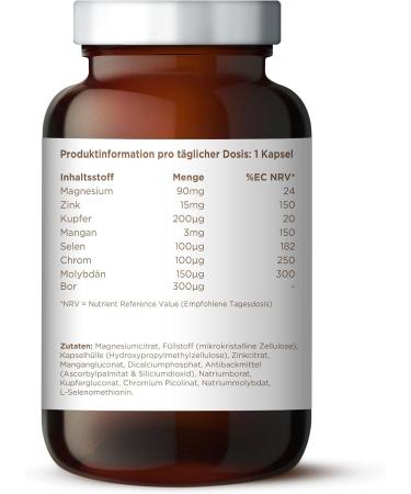 Biocare Mineral Complex - Magnesium Zinc & Selenium for Skin Immunity & Energy - 90 Capsules Dietary Supplements - Buy Online on GoSupps.com