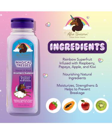 Afro Unicorn Wavy & Curly Hair Shampoo - Moisturizing & Defining with Raspberry Extract - 12 Fl Oz - Buy Online on GoSupps.com