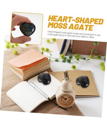 Buy Crystal Agate Ornaments - Whale Vase Moss Agate Hearts & Pocket Palm Stones for Meditation | Chakra & Natural Desk Calendar - Buy Online on GoSupps.com