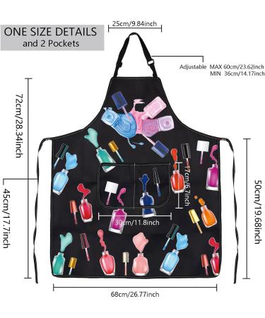 MBMSO Nail Tech Apron Manicurist Apron Nail Cosmetology Gift for Nail Technician Nail Artist Nail Techs Add Polish to Life Nail Apron-black Standard - Buy Online on GoSupps.com