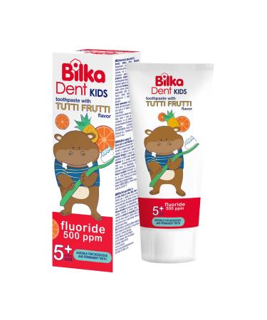 BilkaDent Kids toothpaste for children from 5 years with Tutti Frutti flavor fluoride 500ppm for milk and permanent teeth 1 x 50ml - Buy Online on GoSupps.com