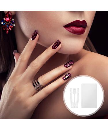 Buy Auidy 6txd Double-End Silicone Nail Art Stamper & Scraper | DIY Nail Design Tools for Perfect French Nails & Stamping | 7x3cm - Buy Online on GoSupps.com