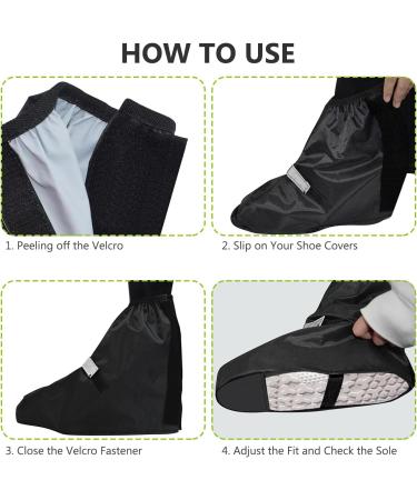Meyagot Waterproof Shoe Covers for Men | Rain Protection & Bike Use | Reusable Over Shoes for Outdoor | Snow & Rain Gear - Buy Online on GoSupps.com