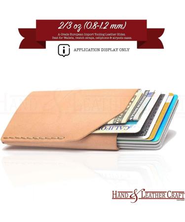 Veg Tan Leather Hide - Full Grain Tooling Leather for Carving, Tooling & Dyeing | A Grade 2/3 oz (0.8-1.2 mm) Leather Hide (2.5-4 Sqft) - Buy Online on GoSupps.com