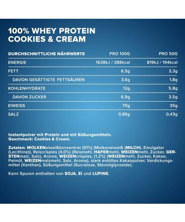 Ironmaxx 100% Whey Protein Powder - Cookies and Cream 2.35kg | Low Sugar Water-Soluble International Shipping | Shop Flavor Options Now! - Buy Online on GoSupps.com