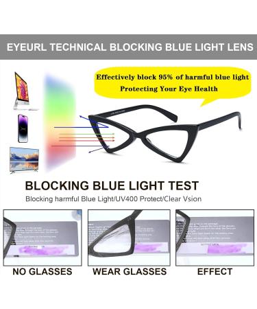 Buy EYEURL 4-Pack Cat Eye Reading Glasses for Women - Oversize Blue Light Blocking Anti-Eyestrain UV Protection | 1.5x Magnification - Buy Online on GoSupps.com