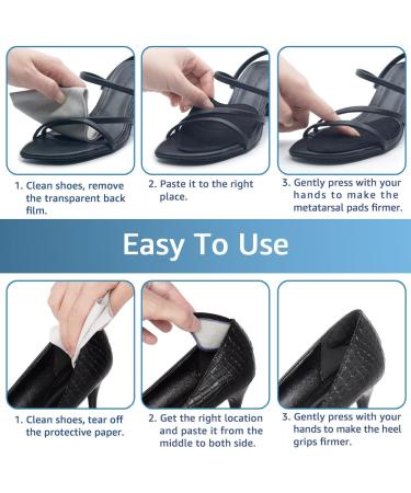 Dr. Potter+ Heel Grips & Metatarsal Pads Set - 4 Pairs | Prevent Heel Slip & Blister | Shoe Filler for Men & Women - Buy Online on GoSupps.com