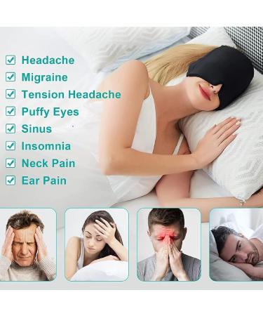 Migraine Relief Gel Cap - Cold Therapy Head Wrap for Ice Pack Mask (Black 360 Gel Surround) - Buy Online on GoSupps.com