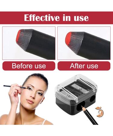 Universal Dual Eyeliner Sharpener Makeup 2 Pieces 2 Holes Dual Sharpener Eye Makeup Pencil Sharpener for Big & Small Sized Eye Pencil Sharpeners Eyebrow Pencil Sharpener Lip Liner Sharpener - Buy Online on GoSupps.com