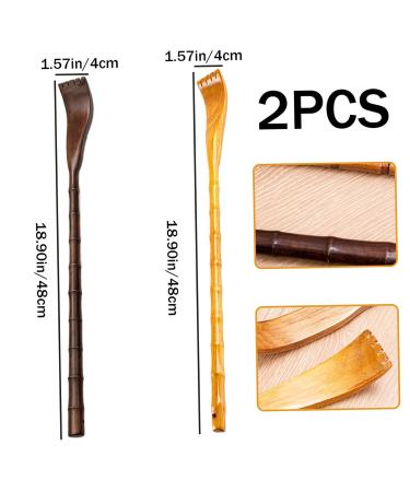 19-Inch Back Scratchers - 2-Piece Wooden & Bamboo Set for Itching Relief | Perfect for Adults and Seniors - Buy Online on GoSupps.com
