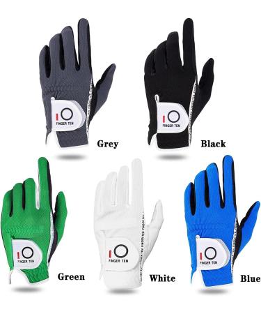 Buy Lovmead Left-Hand Golf Gloves for Men - All-Weather Microfiber Right-Hand Grip | Sizes S-XL - Soft Comfort Fit - Gray Black Blue White - Buy Online on GoSupps.com