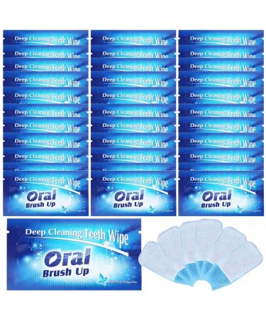 50 PCS Disposable Wipe Oral Finger Brush Up Teeth Cleaning Tools Teeth Whitening Strips for Oral Deep Cleaning Treatments (50)