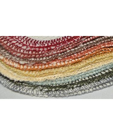 Organic Cotton Flannel Baby Wipes Set of 10 - 2 Ply, Washable, 8x8 Inches, Assorted Earthtones Edging - Buy Online on GoSupps.com