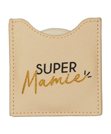 Toga Draeger - Mirror Super Mamie - Round pocket mirror to take your birthday for all occasions - dimensions 8.5 cm x 8 cm WB004309 Klein