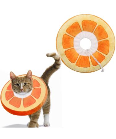 Crazy bean postoperative protective collar for cats soft adjustable safe and convenient sweet Elisabethane kitten collar m orange