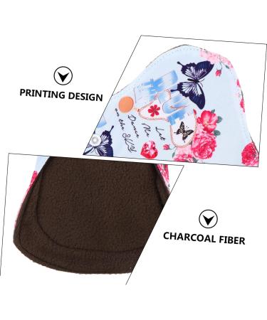 Washable Bamboo Carbon Fiber Light Incontinence Pads - Reusable Mama Cloth Menstrual Pad Liners | Pack of 6 - Buy Online on GoSupps.com