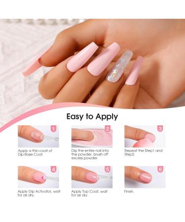 ROSALIND 13PCS Dip Powder Nail Kit - Pink Nude & Brown Glitter | Complete Starter Set with Top Coat Base Coat & Accessories for Stunning Nails - Buy Online on GoSupps.com