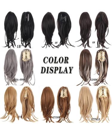 Hair Accessories 12inches Women's Mid-length Hair Ponytail Small Braid Claw Clip Ponytail Extension Long Straight Wig Bun Hair Pieces For Women(4) 12 inch 4 - Buy Online on GoSupps.com
