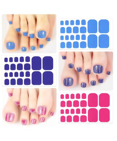 20 Sheets Solid Toenail Polish Stickers - 440 Pcs Self-Adhesive Nail Wraps & Decals for Women & Girls | DIY Toe Nail Strips - Buy Online on GoSupps.com