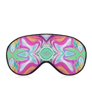 Beautiful Abstract Colorful Tie Dye Sleep Mask for Women Adjustable Sleeping Eye Shades Cover with Elastic Strap
