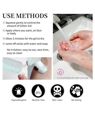 8 Color Self-Adhesive Chunky Glitter Gel - Perfect for Festivals Raves & Makeup - Buy Online on GoSupps.com
