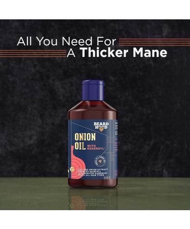 BEARDHOOD Onion Hair Oil with Redensyl for Hair Growth Mineral Oil & Paraben Free 3.3 Ounce/100ML - Buy Online on GoSupps.com