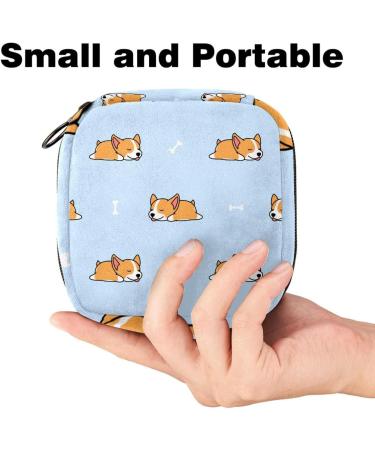Shop Cute Corgi Women's Binding Bags - Stylish Tampon Storage with Zip Pockets | Multi04 - Buy Online on GoSupps.com