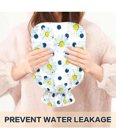 Naanle 2L Hot Water Bottle with Polka Dots & Daisy Cover - Large Hot Water Bottle for Menstrual Cramps Pain Relief Hand & Foot Heat Therapy - Buy Online on GoSupps.com