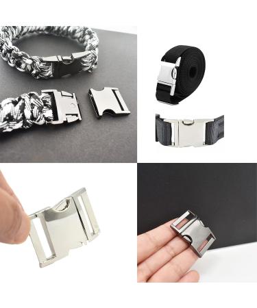 Bytiyar 6 pcs 1 inch(25mm) Zinc Alloy Metal Side Release Buckle Paracord Buckles for 25mm Straps Webbing Bracelet Backpack Belt Gun Black 6pcs_25mm Gun Black - Buy Online on GoSupps.com