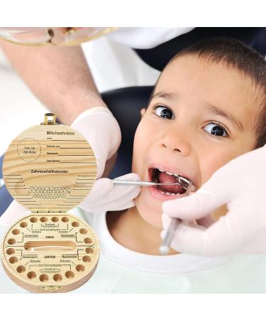 MDJEWV Wood Milk Teeth Box | Unique Tooth Souvenir for Girls & Boys | Perfect Baby Gift for Birth (Round Horse Design) - Buy Online on GoSupps.com