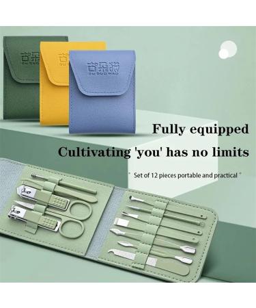 Manicure Set Tools 12-piece Nail Clipper Set Convenient Beauty Tool Clipper Manicure Nail Trimmer Pedicure Knife Ear Peeling Knife Nail Manicure Nail Clippers(Dark green) - Buy Online on GoSupps.com