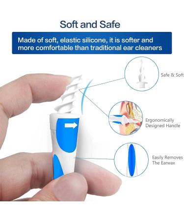 Q Grips Earwax Remover Kit - Silicone Spiral Ear Wax Removal Tool with 16 Replacement Heads - Buy Online on GoSupps.com