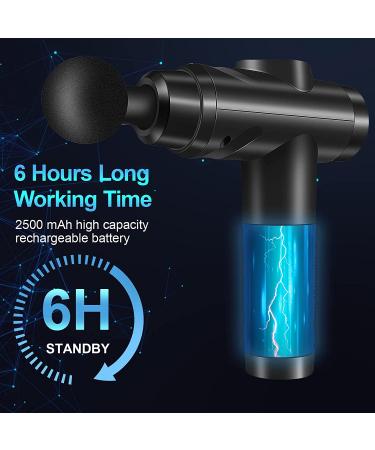 Deep Tissue Massage Gun | 30 Speeds Handheld Percussion Massager - LCD Screen, 10 Heads | Athletes Shoulder Back Neck Relaxation | Quiet Muscle Massager (Black) - Buy Online on GoSupps.com