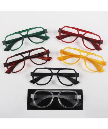 BFOCO Pilot Reading Glasses 6 Pack - Oversized Metalless +1.50 Readers with Spring Hinges for Men & Women - Mix Color - Buy Online on GoSupps.com