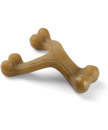 Nylabone Maximum Strength Gourmet Wishbone Dog Toy - Bacon Flavor for Small Dogs (0-11kg) - Robust Chew for Extreme Play - Buy Online on GoSupps.com