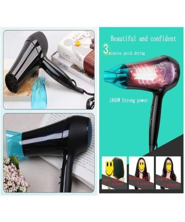 Ionic Hairdryer 1800W High Power Hair Dryer Negative Ion Cold Hot Air Anti-Overheating Double Protection Travel Hair Dryer - Buy Online on GoSupps.com