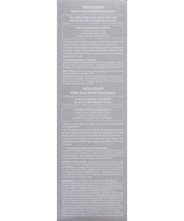Whiteseed Brightening Serum by The Face Shop | Deep Skin Brightening & Moisturization | Pore Minimize | Improve Skin Texture, Clarity & Reduce Dullness - 1.69 Fl Oz - Buy Online on GoSupps.com