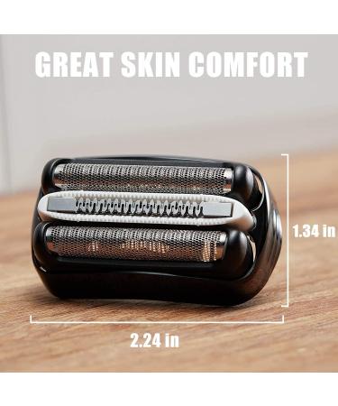 32B Channel Head & Replacement Foils for Braun Series 3 Razors - Compatible with 3000S 3020S 3030S 3040S 3070CC 3080S 3090CC 320 340 350CC (2 Pieces) - International Shipping Available - Buy Online on GoSupps.com