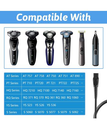 15V USB Charger for Philips Shaver | Replacement Power Cord for Norelco HQ8505 Series | Compatible with One Blade and Beard Trimmer - Buy Online on GoSupps.com