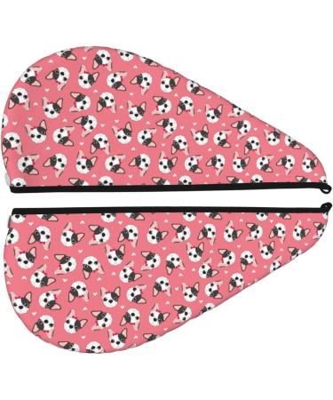 Hair Towel Wrap for Quick Drying | French Bulldog Face Hair Drying Turban | Soft Absorbent Head Towel - Buy Online on GoSupps.com
