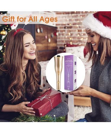 Nityrliv Automatic Hair Curler - Fast Heating Wand for Wavy and Curly Hair - 4 Temps & 3 Timer Settings - Auto Shut-Off - Gold - Buy Online on GoSupps.com