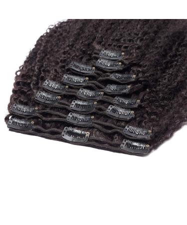 Clip In Extensions Real Hair Kinky Curly - Double Tessen Afro Hair 8-Pack 55cm-125cm Natural Black for Complete Hair Transformation - Buy Online on GoSupps.com