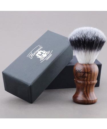 Haryali London Razor brush for the best shave roof hair with silver tip black synthetic hair silver-tip roof hair and synthetic silver tip hair-gift for men synthetic silver hair
